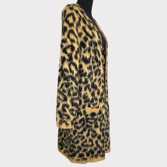 Torrid - Leopard Brushed Longline Cardigan - Tan/Black - Size 1X - Picture 4 of 8